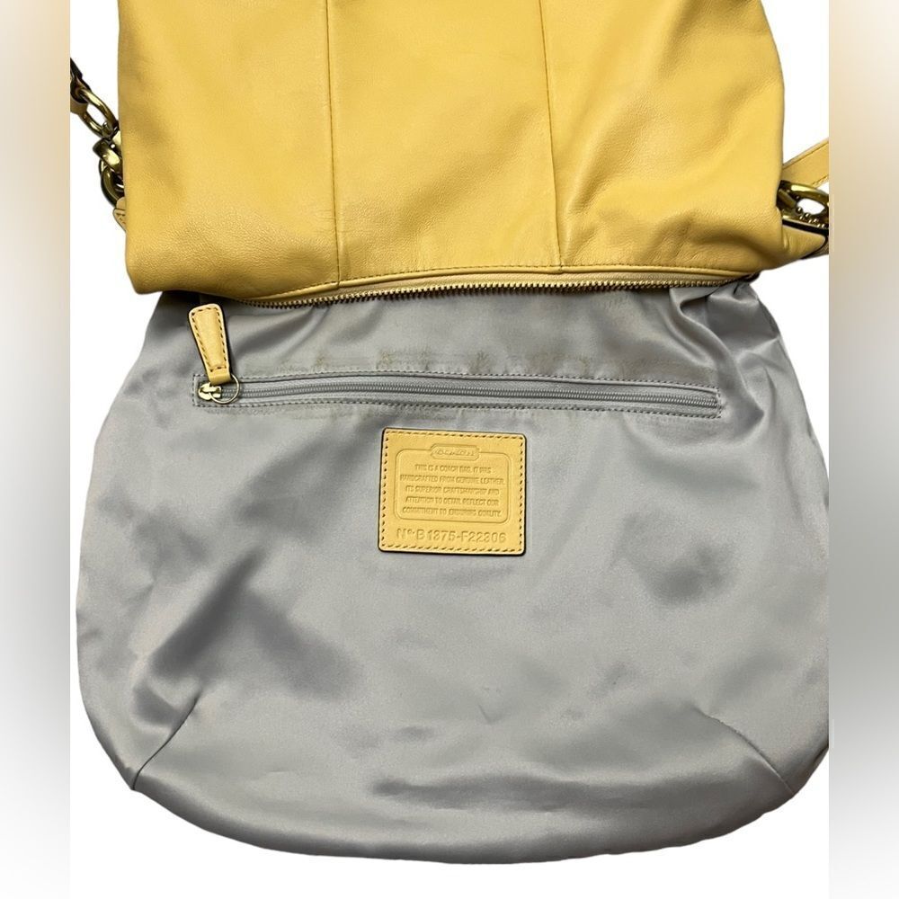 Coach Kristin F22306 in Buttercup Leather Crossbody/Shoulder Bag w/Gold Fittings - Picture 11 of 13